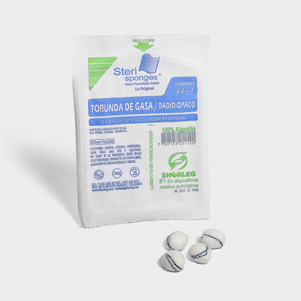 TORUNDA DE GASA ESTÉRIL RADIOPACA
